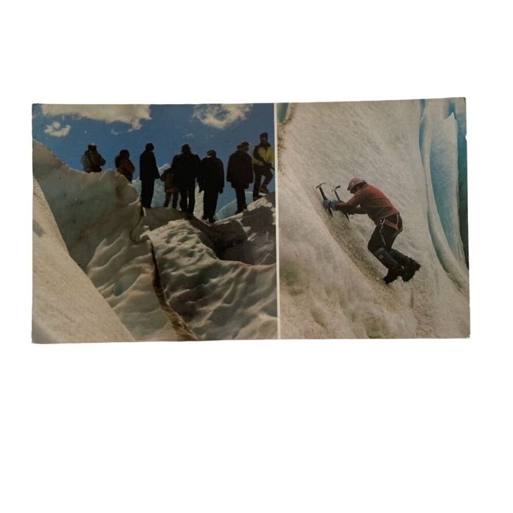 Vintage Postcard Argentina Glacier Perito Moreno Mountain Climber u
